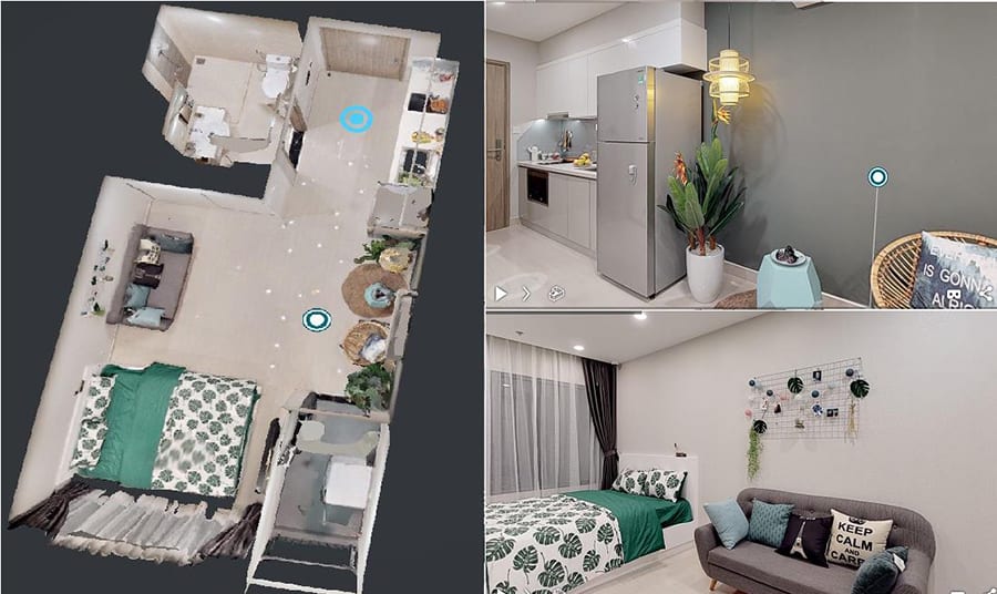 Hình ảnh 3D căn hộ 1PN Hình ảnh 3D căn hộ 1PN