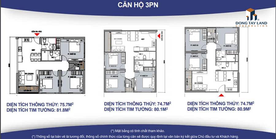 Mặt bằng căn hộ 3 phòng ngủ Mặt bằng căn hộ 3 phòng ngủ