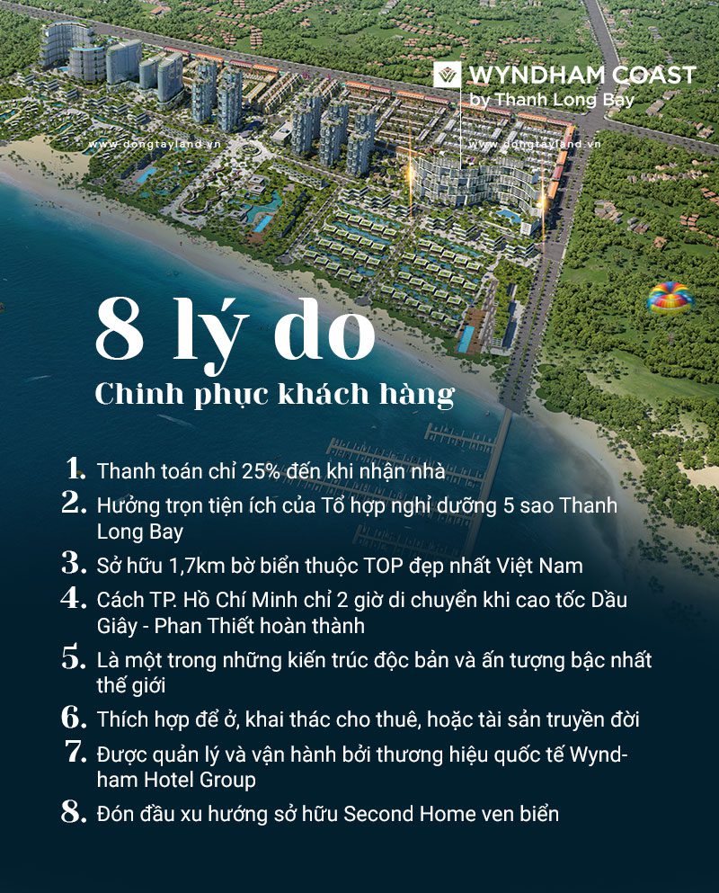Lý do lựa chọn căn hộ Wyndham Coast by Thanh Long Bay