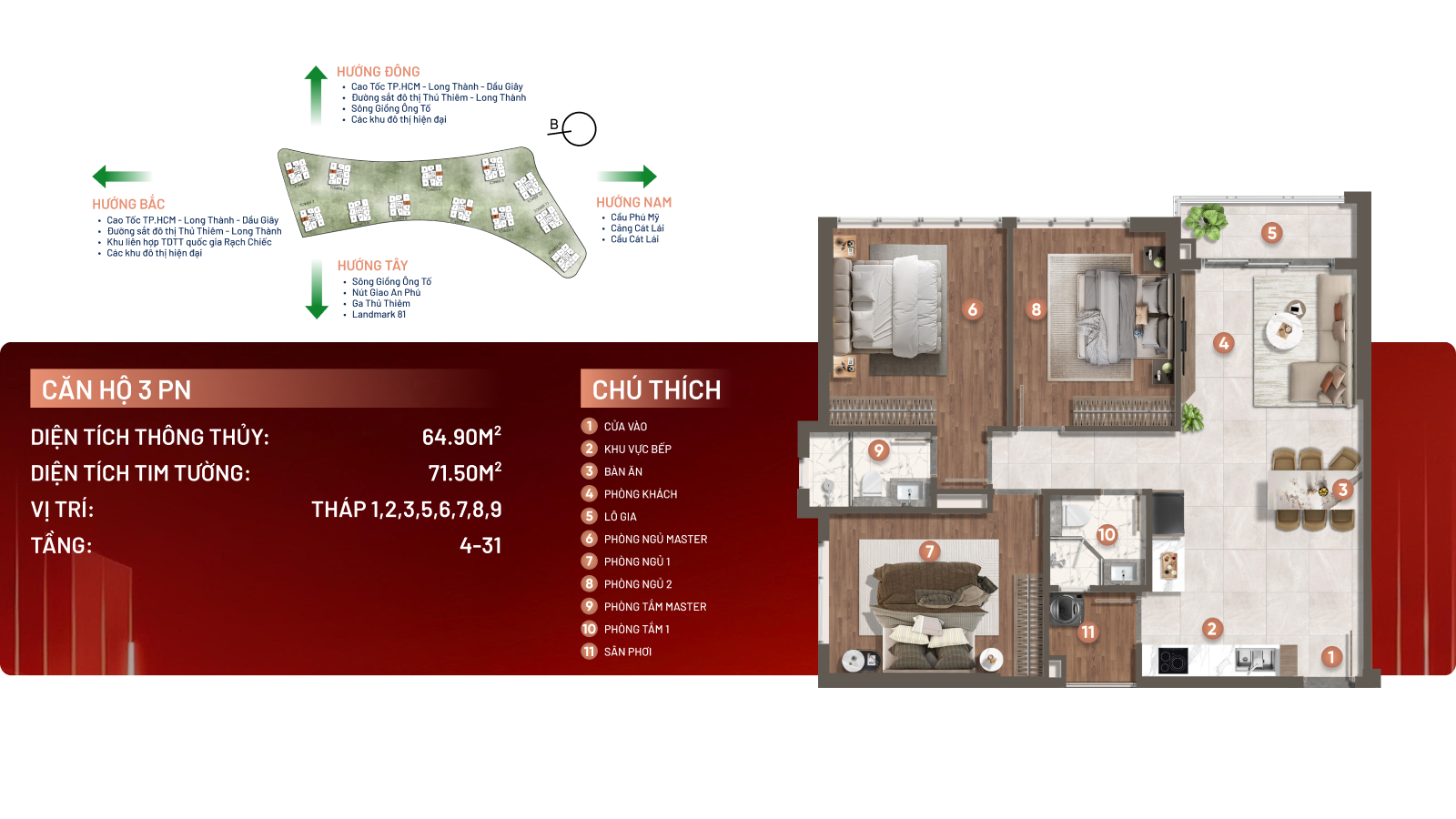 Căn hộ 3PN The Privé