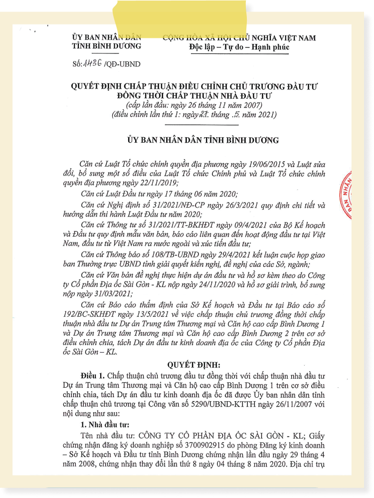 Căn hộ La Pura có pháp lý đầy đủ, cấp phép từ UBND tỉnh
