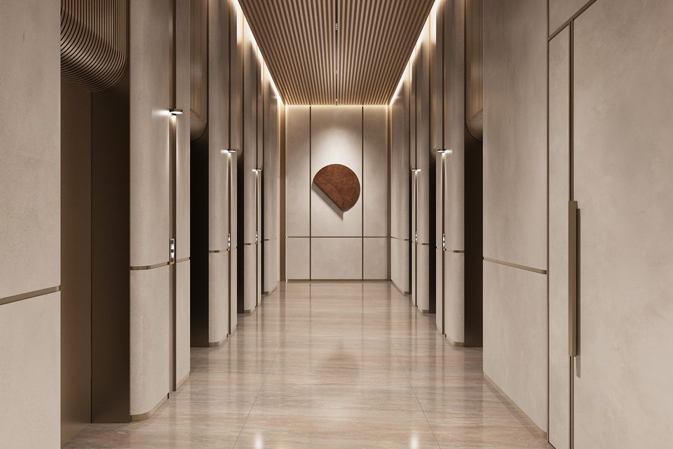 Sảnh thang máy sang trọng tại La Pura