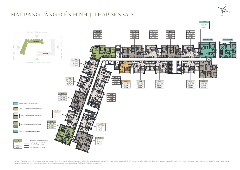 Mặt bằng tầng tòa A Imperia Sensa Park
